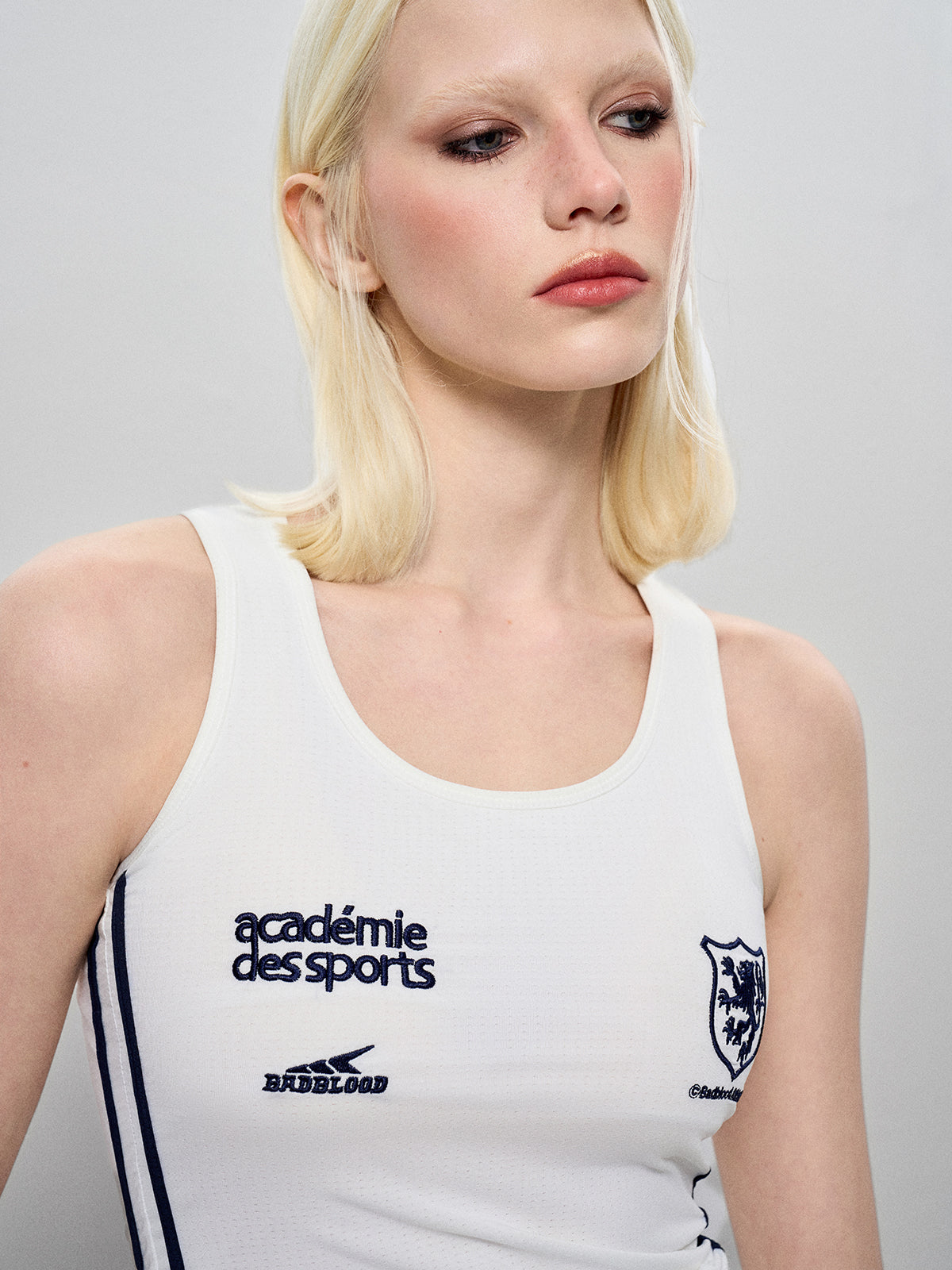 Athletic Cut Tank - Chalk White