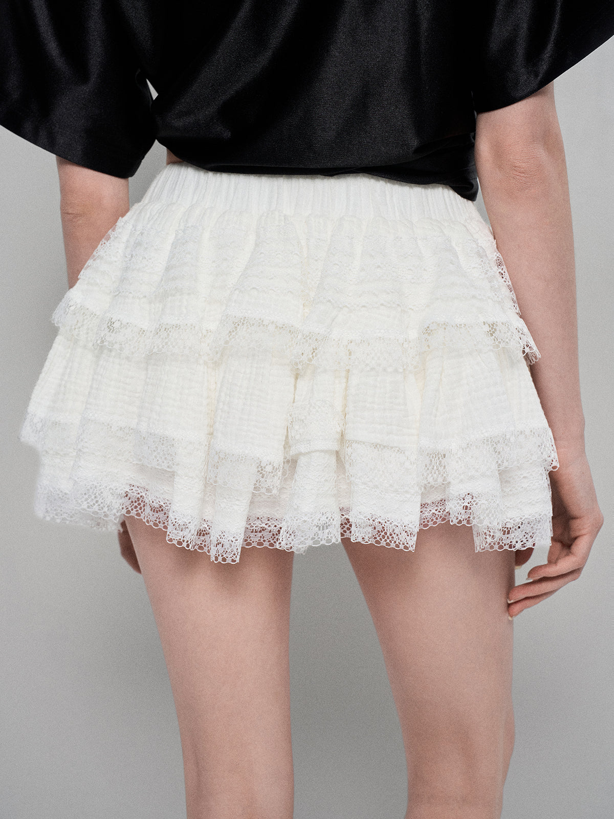 Deflated Tutu Skirt - Cloud White