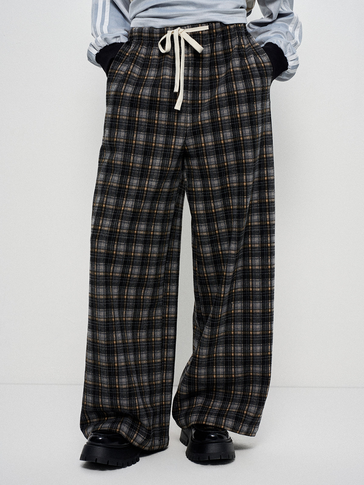 Slumber Check Pants - Charcoal Haze