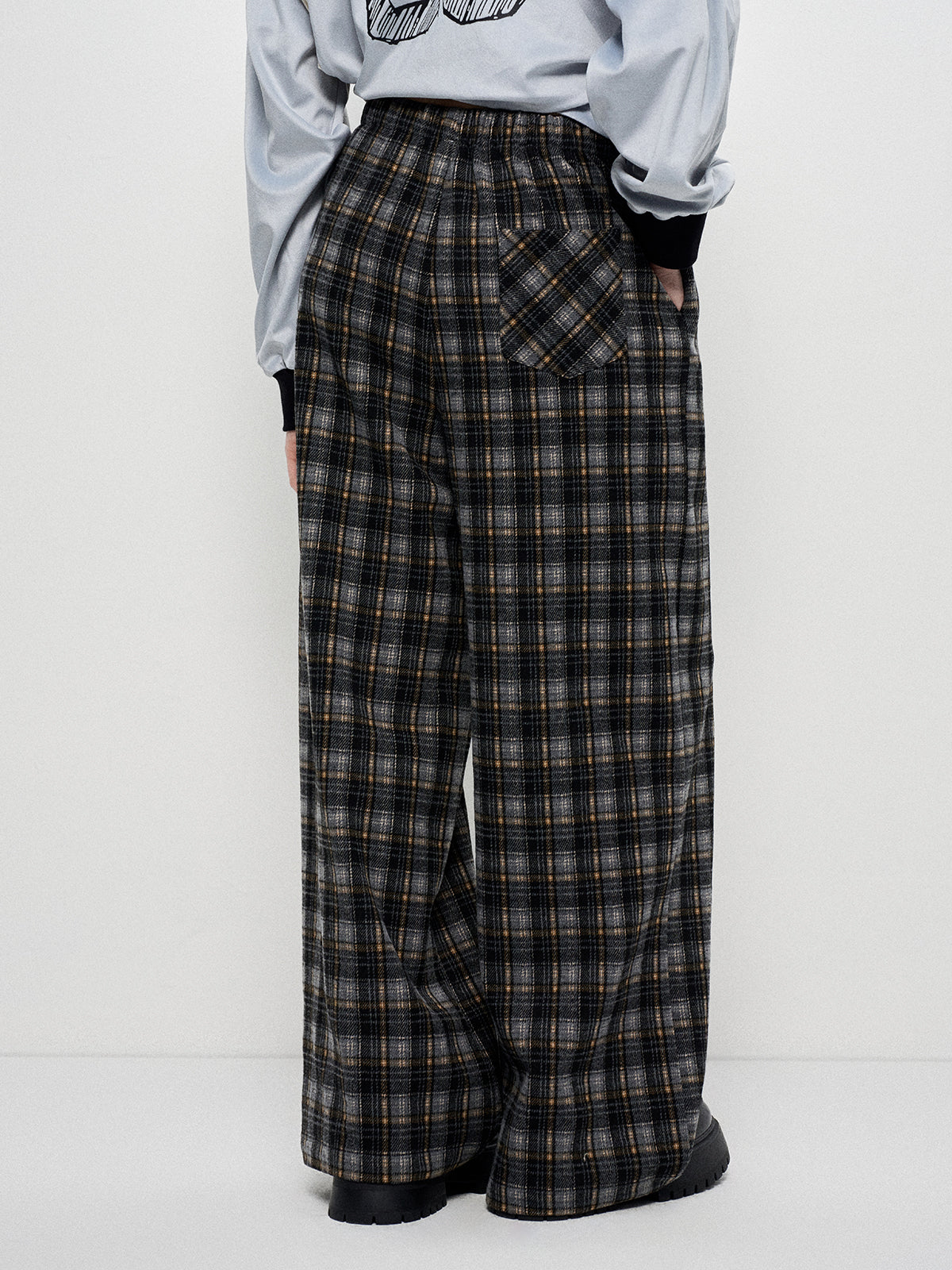 Slumber Check Pants - Charcoal Haze