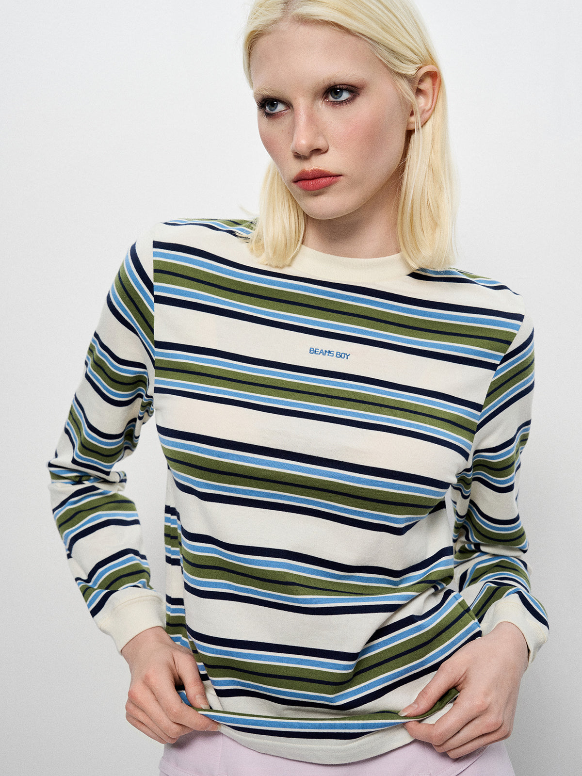 Nautical Whisper Sleeve Top - Ocean Stripe