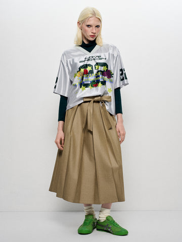 Fruit Jam Jersey Tee - Silver & Olive