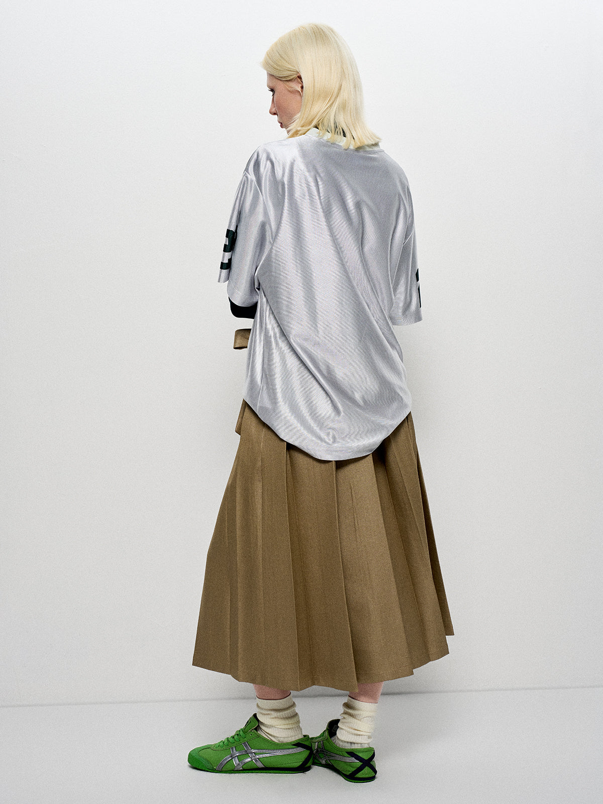 Fruit Jam Jersey Tee - Silver & Olive