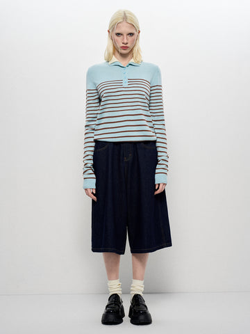 Fake It Till U Knit Sweater - Baby Blue