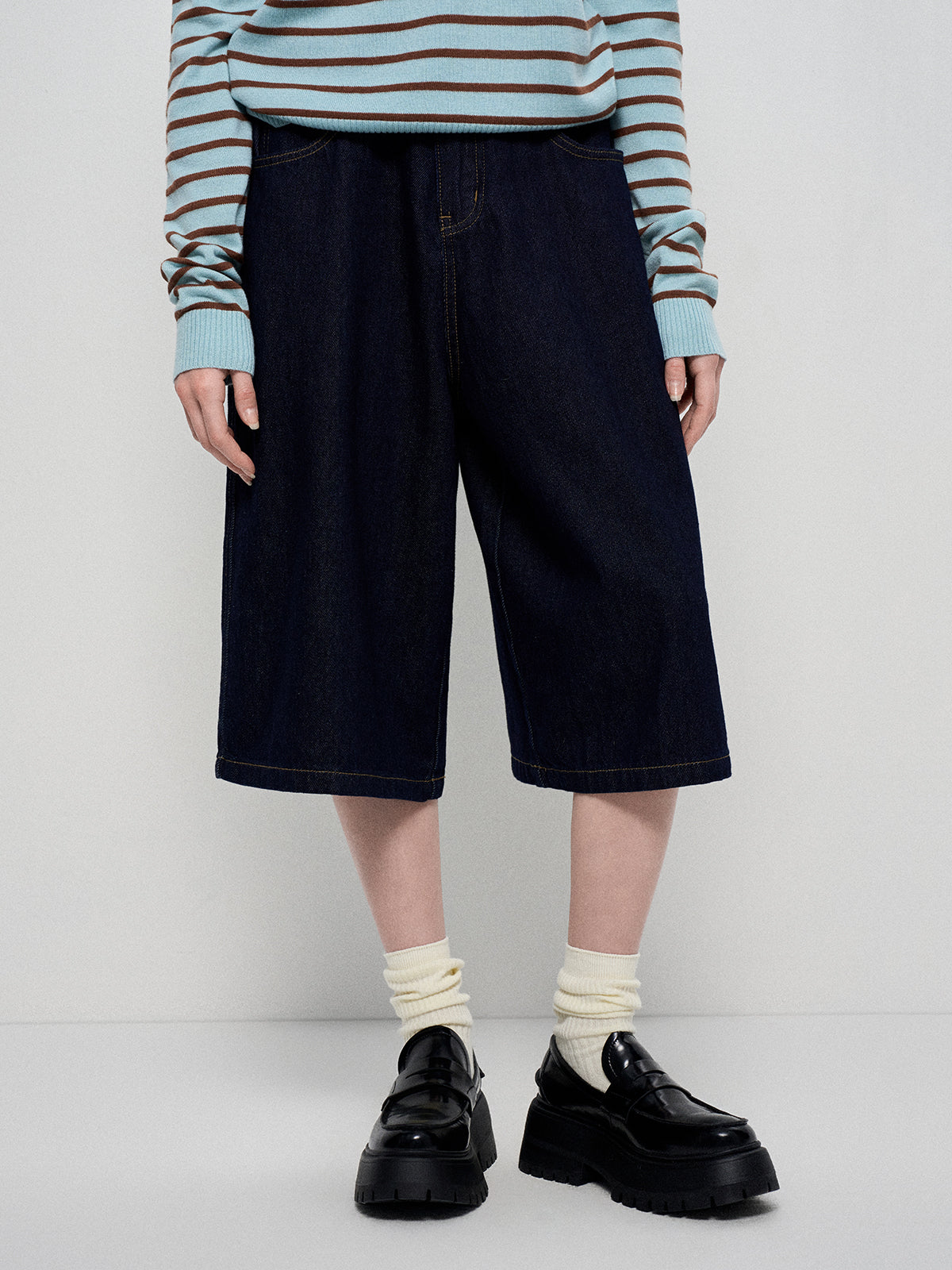 Metro Breeze Midi Jeans - Denim Haze