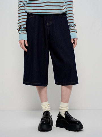 Metro Breeze Midi Jeans - Denim Haze