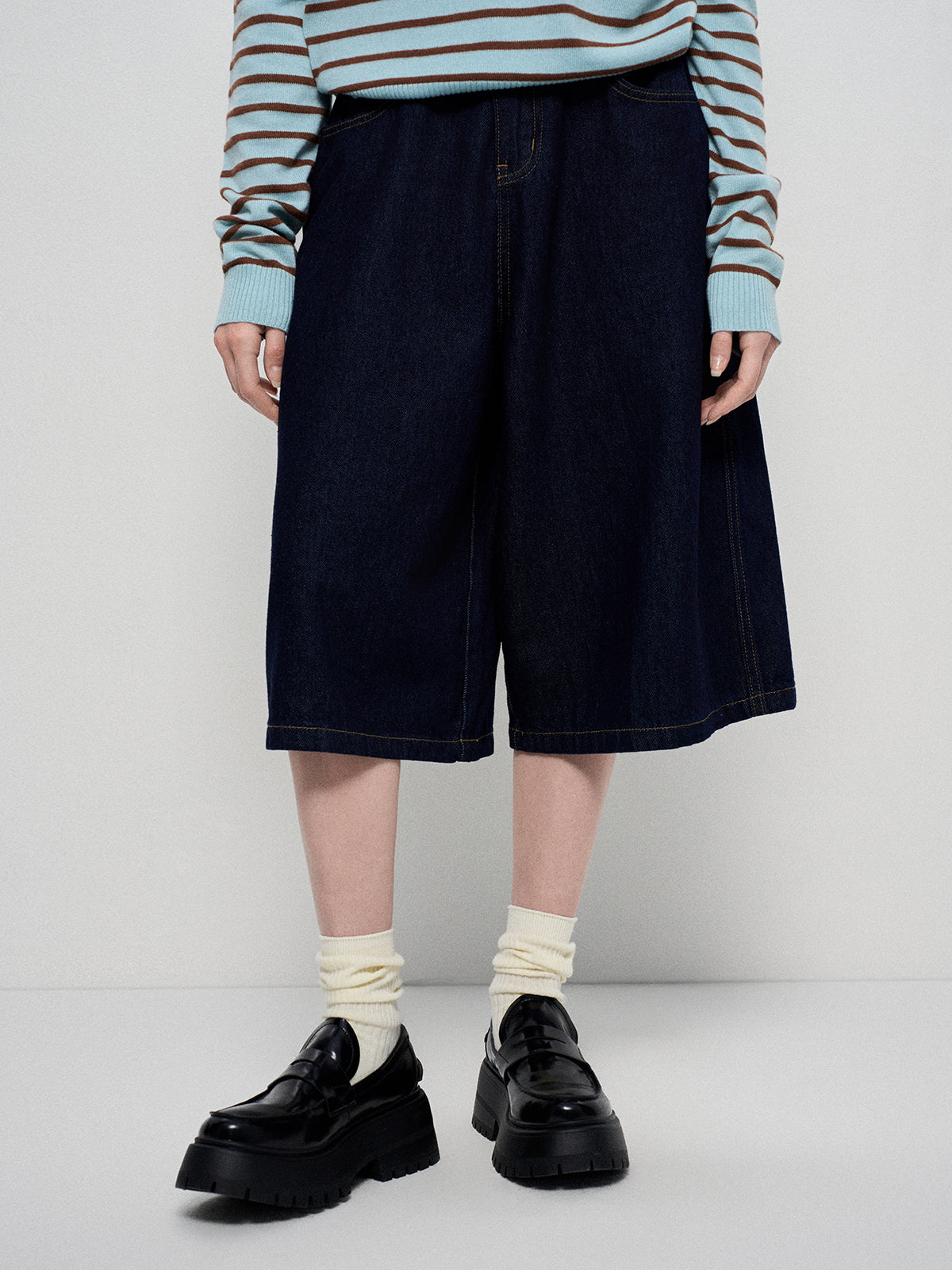 Metro Breeze Midi Jeans - Denim Haze