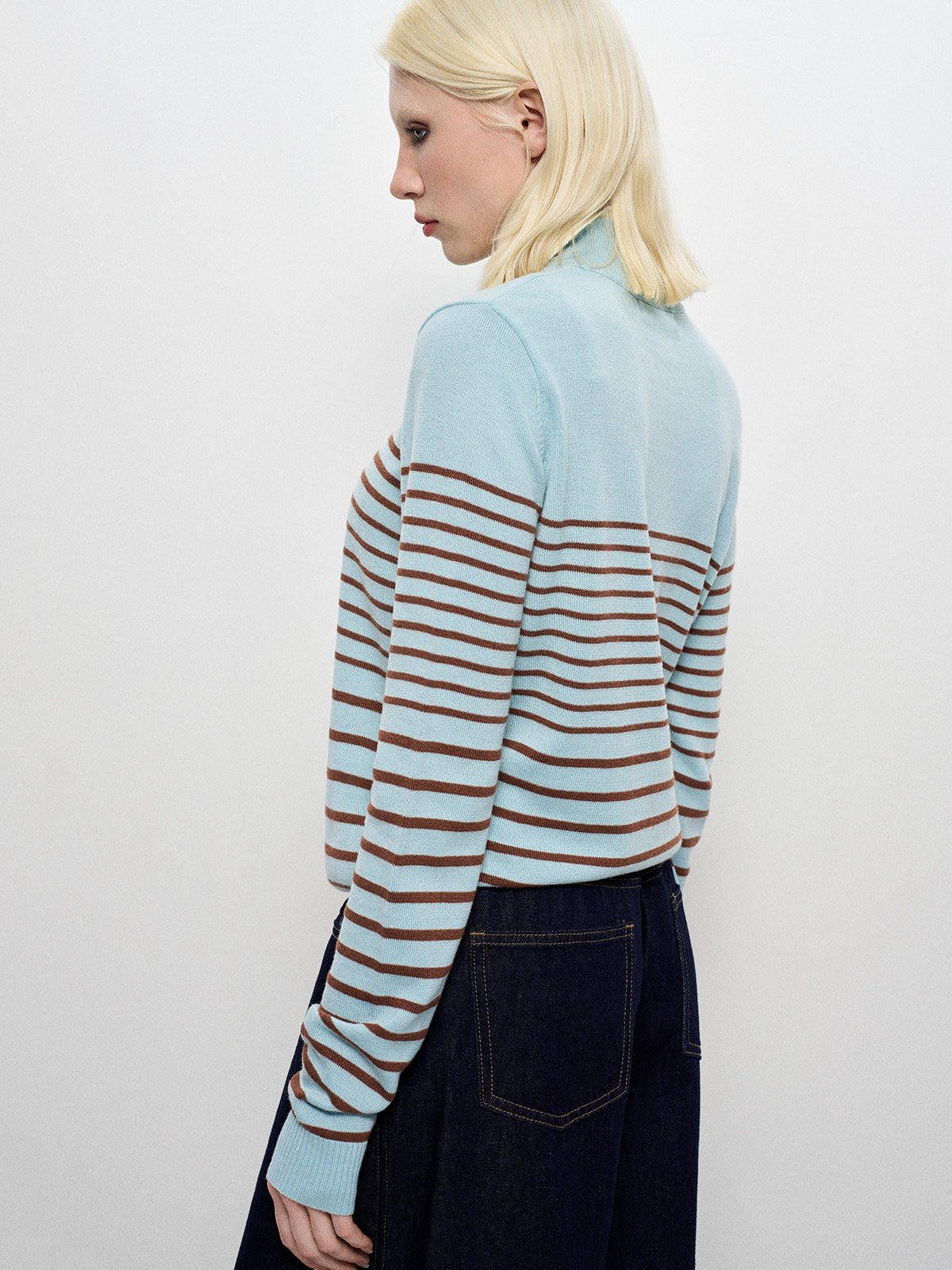 Fake It Till U Knit Sweater - Baby Blue