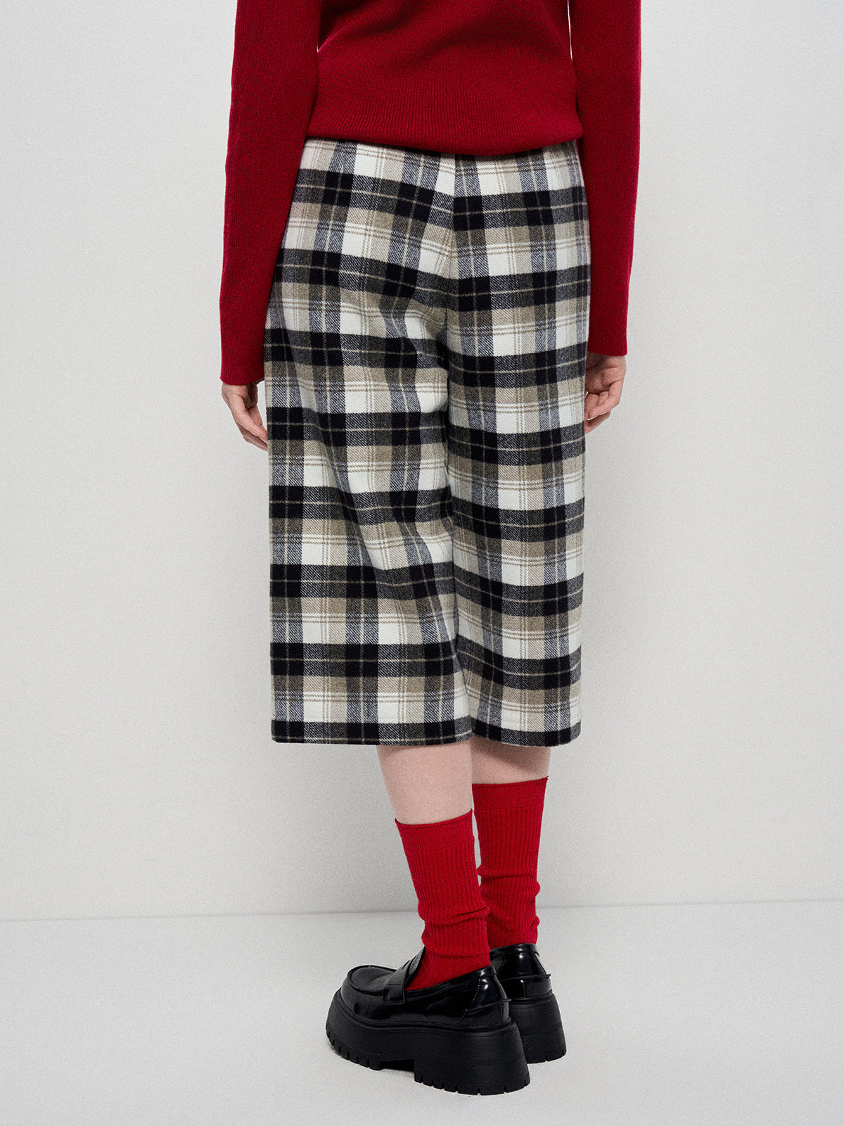 Gridlock Capri Pants - Sandstone Check