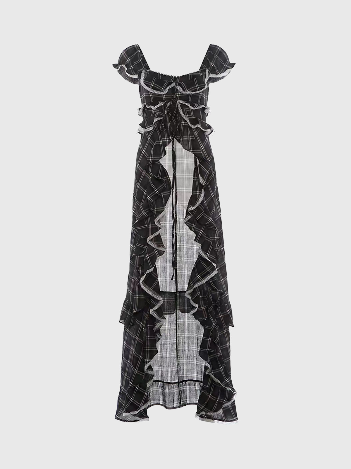Brick Lane Skimming Off-Shoulder Graphic Print Maxi Dress - Black