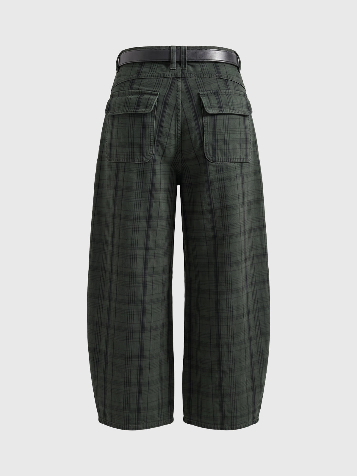 Co-ed Dorm Wide-leg Washed Denim Pants - Grey