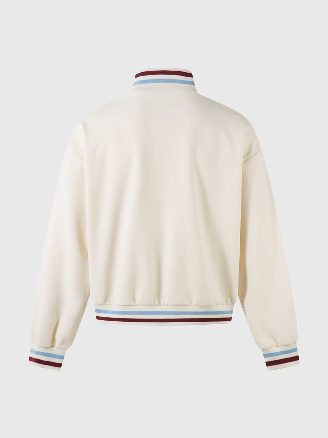 Rink Line Varsity Jacket - Cream Burgundy