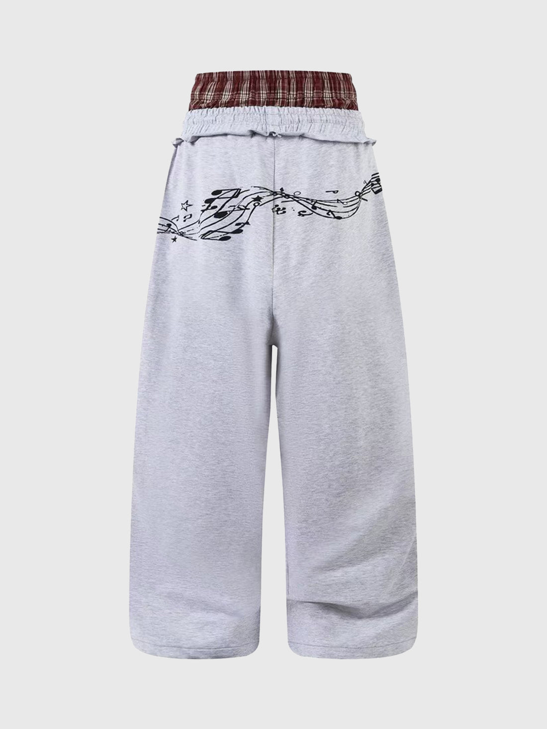 Score Sheet Double Waist Pants – Grey Check