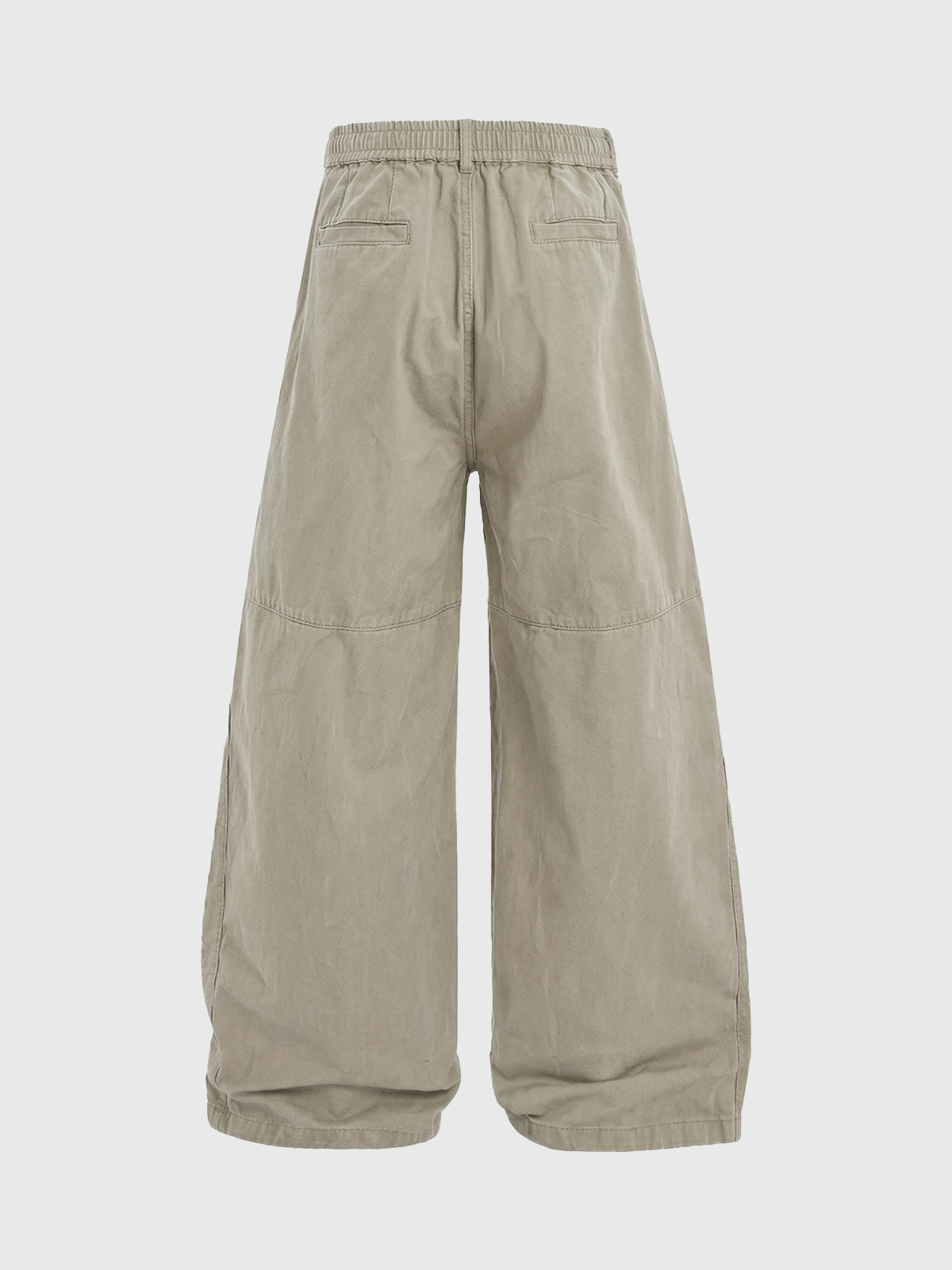 Handled Carefully Barrel Pants – Khaki Beige