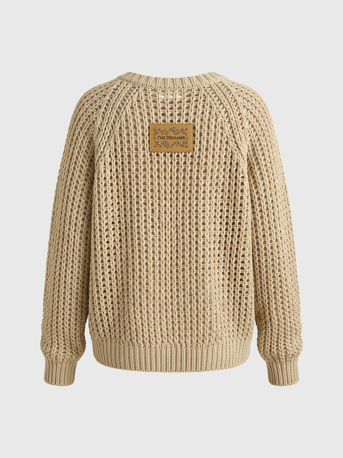 Co-ed Dorm Baggy Chunky V-Neck Knit Sweater - Brown