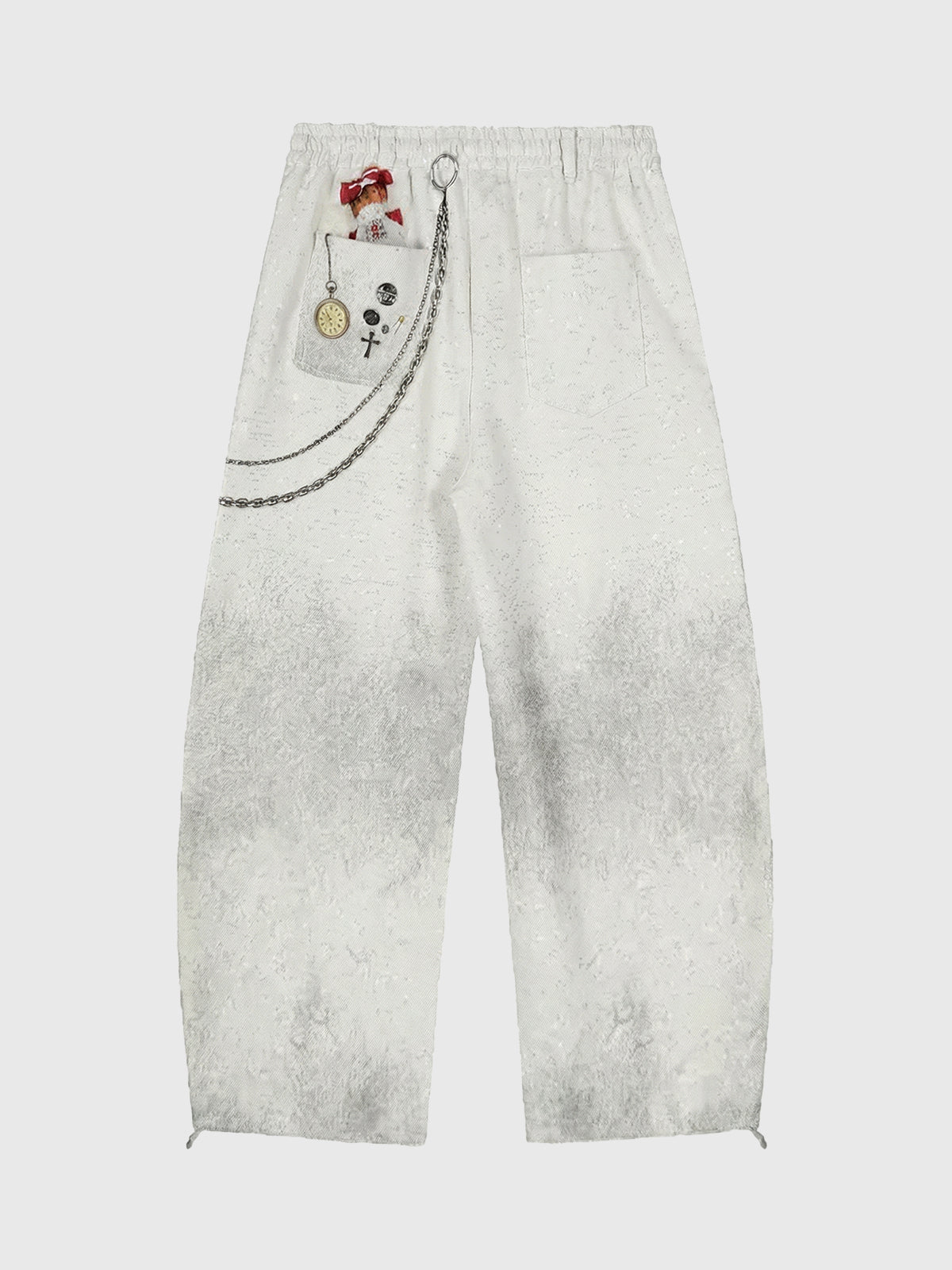 Plugged In Later Curved Pants – Washed Grey