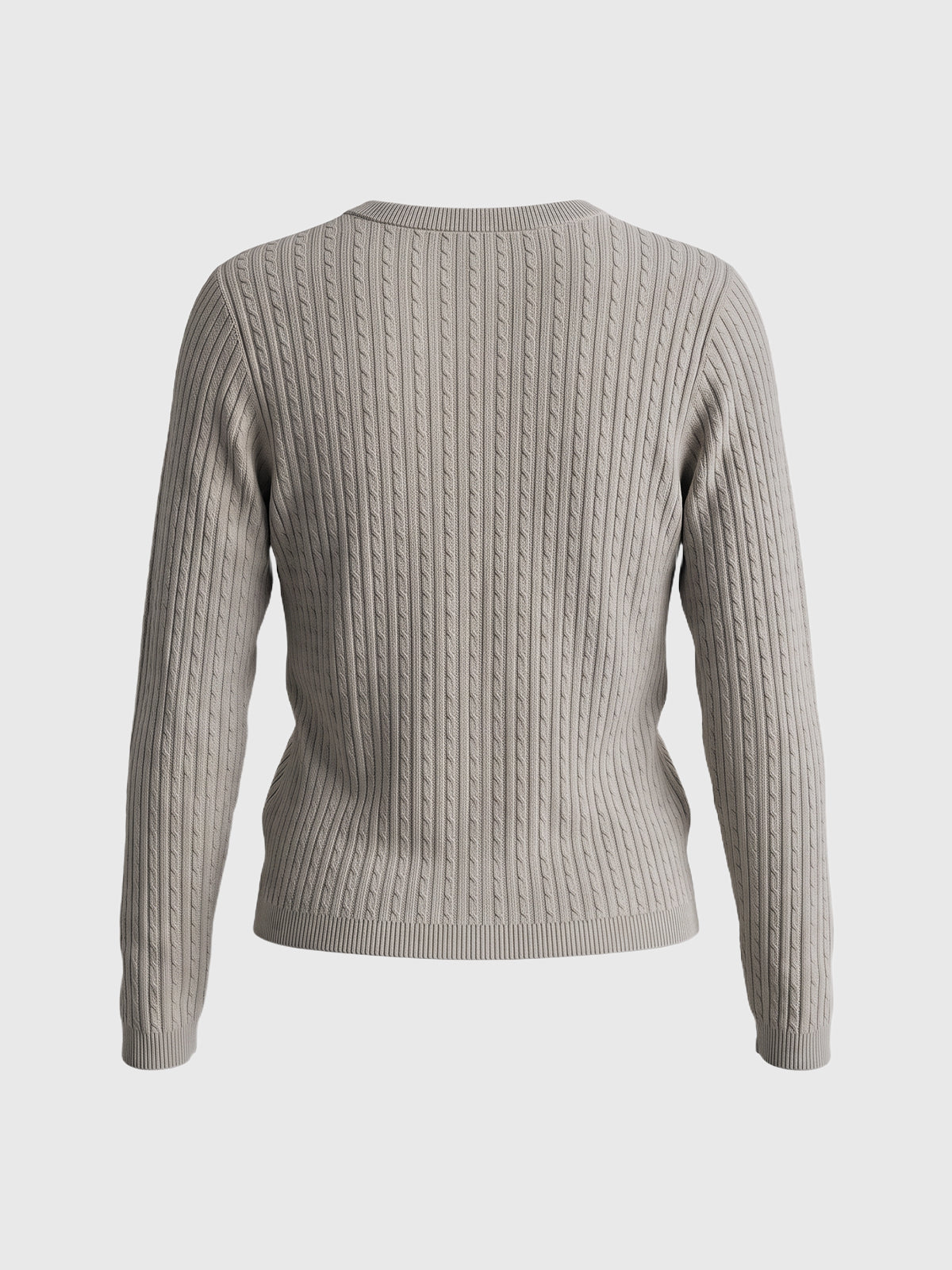 Co-ed Dorm Skimming Ribbed Knit Cardigan Sweater - Grey