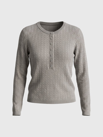 Co-ed Dorm Skimming Ribbed Knit Cardigan Sweater - Grey