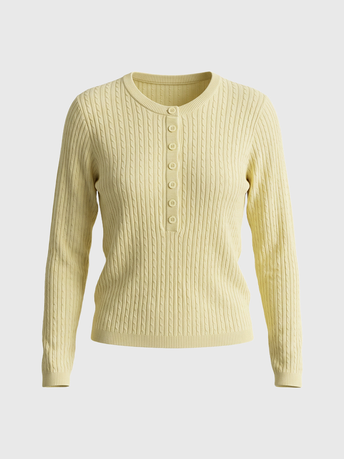 Co-ed Dorm Skimming Textured Long-Sleeve Cardigan Top - Yellow