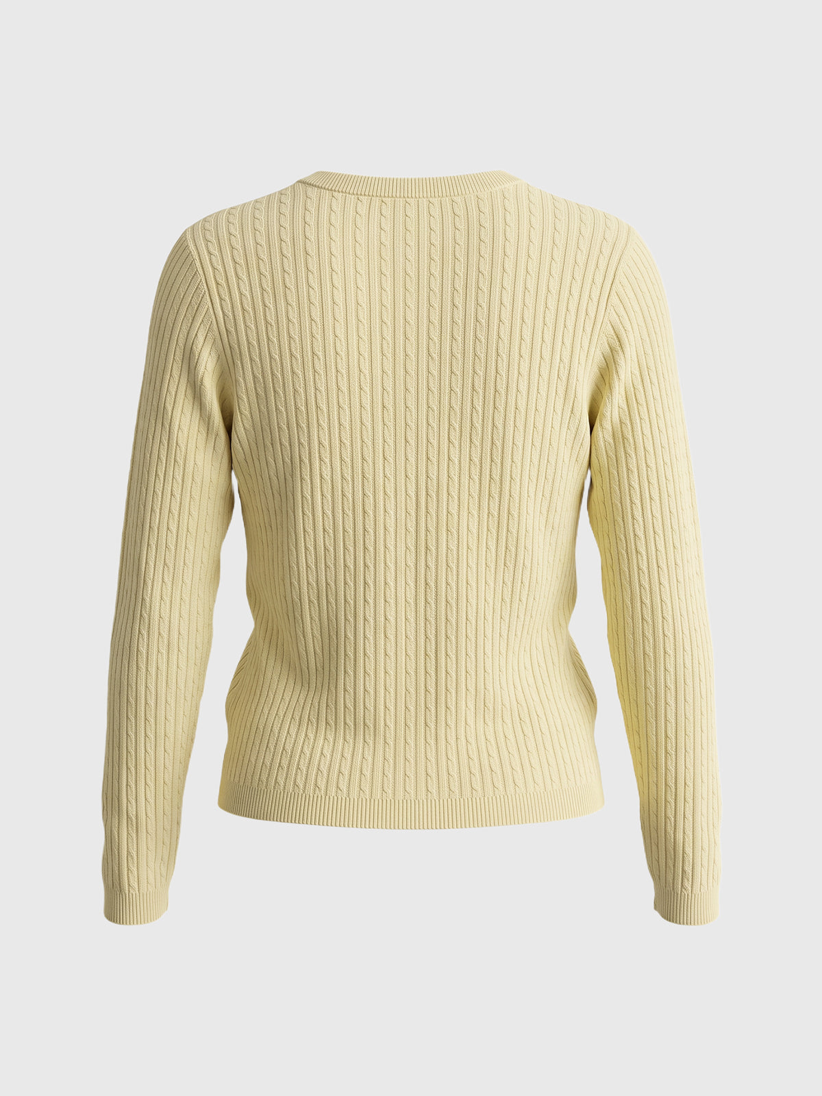Co-ed Dorm Skimming Textured Long-Sleeve Cardigan Top - Yellow