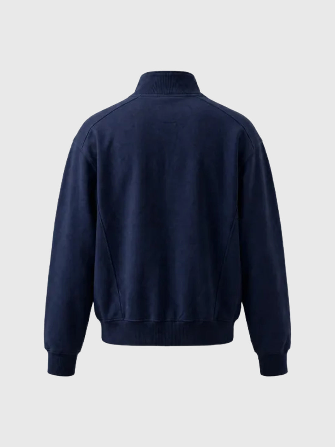American Club Baggy Half-Zip Fleece Sweatshirt - Blue