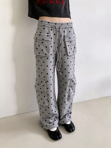 Brick Lane Abstract Graphic Print Wide-Leg Maxi Pants - Black/White