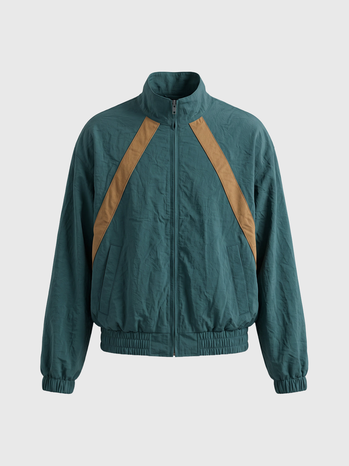 Weekday Outdoor Baggy Contrast Panel Bomber Jacket - Blue