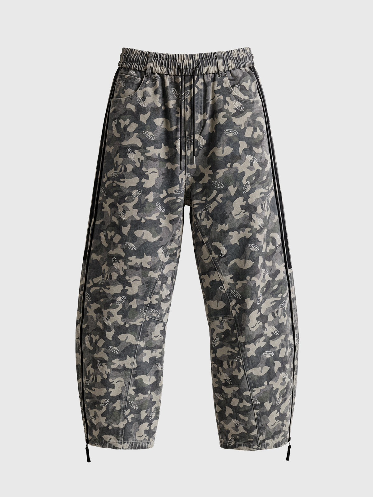 Weekday Outdoor Wide-leg Camouflage Cargo Pants - Grey
