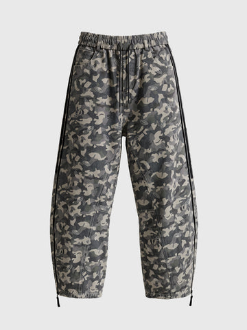 Weekday Outdoor Wide-leg Camouflage Cargo Pants - Grey