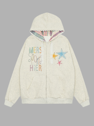 Doodle Daydream Hoodie - Cream Beige