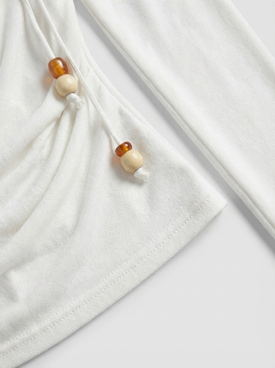 One Shoulder Out of Respect Sleeve Top - All White