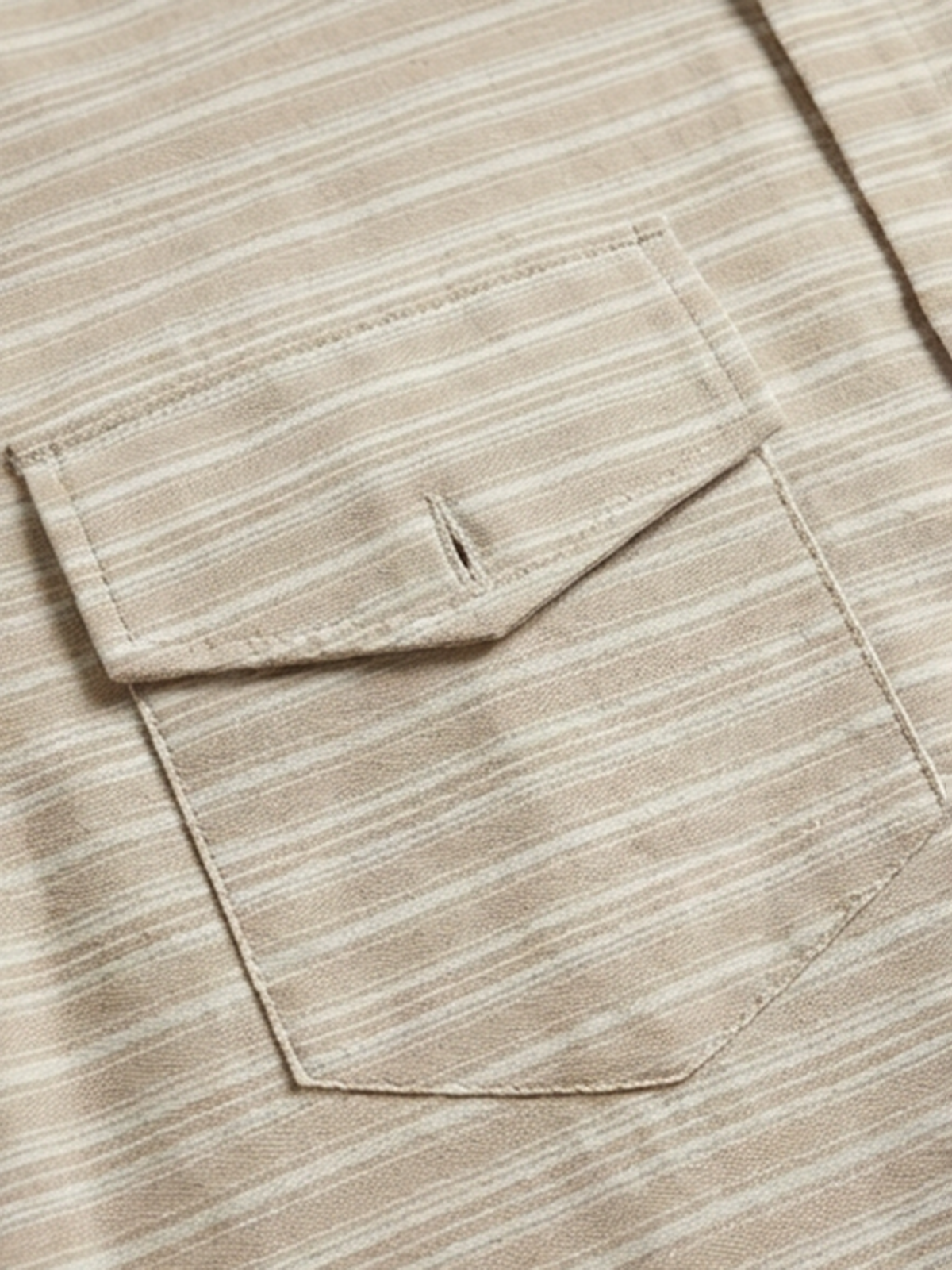Co-ed Dorm Baggy Stripe Sleeveless Shirt - Khaki