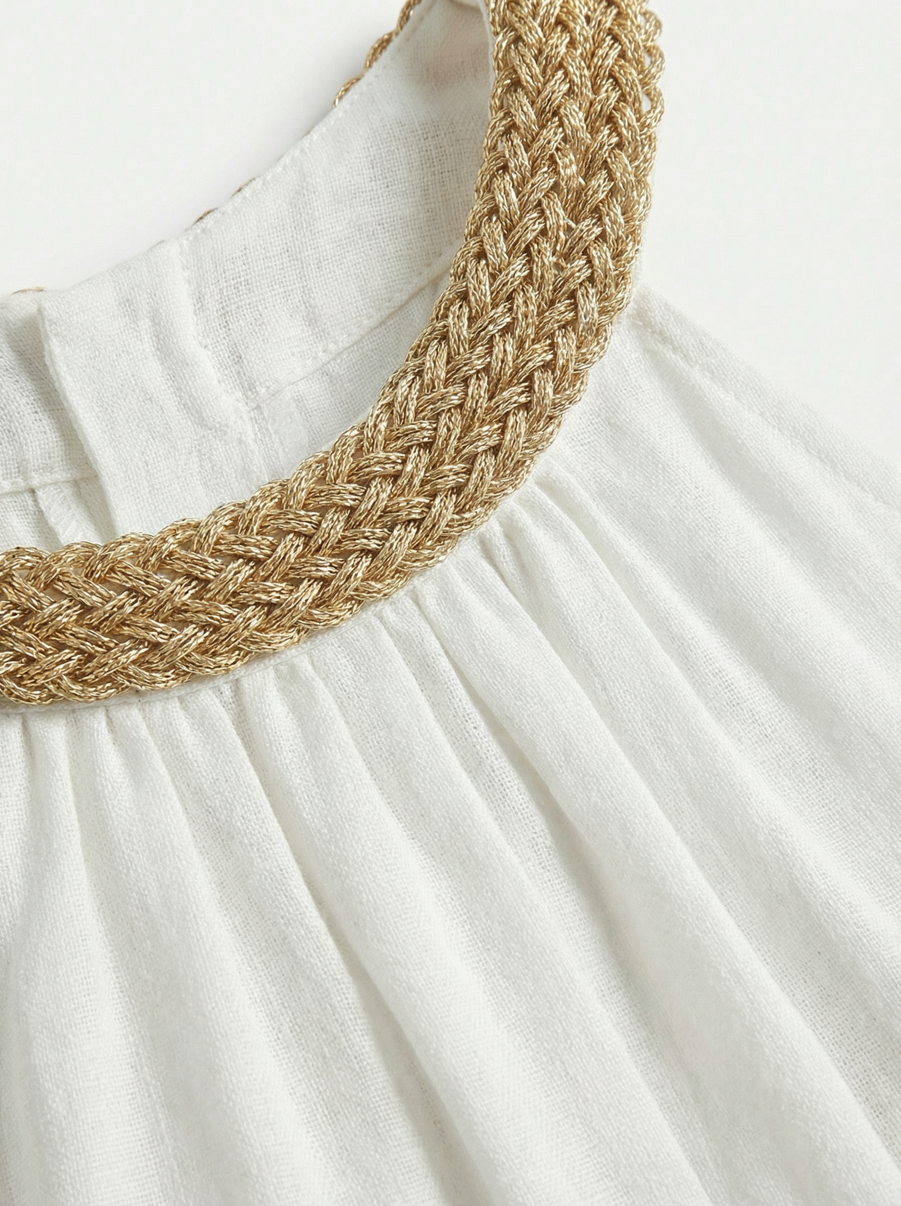 Air Swing A-Line Dress - Ivory White