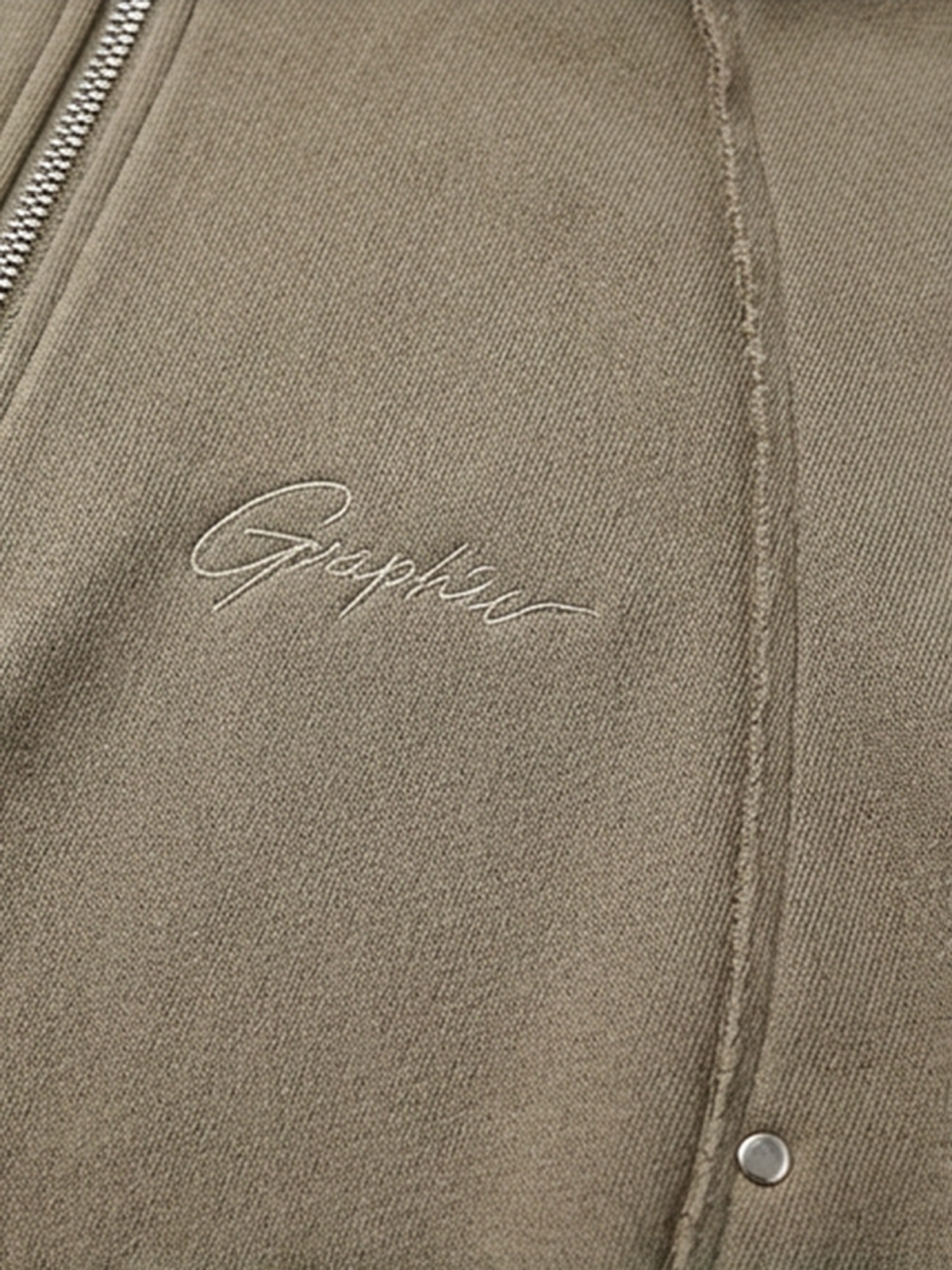 Co-ed Dorm Baggy Quarter Zip Pullover Sweatshirt - Brown