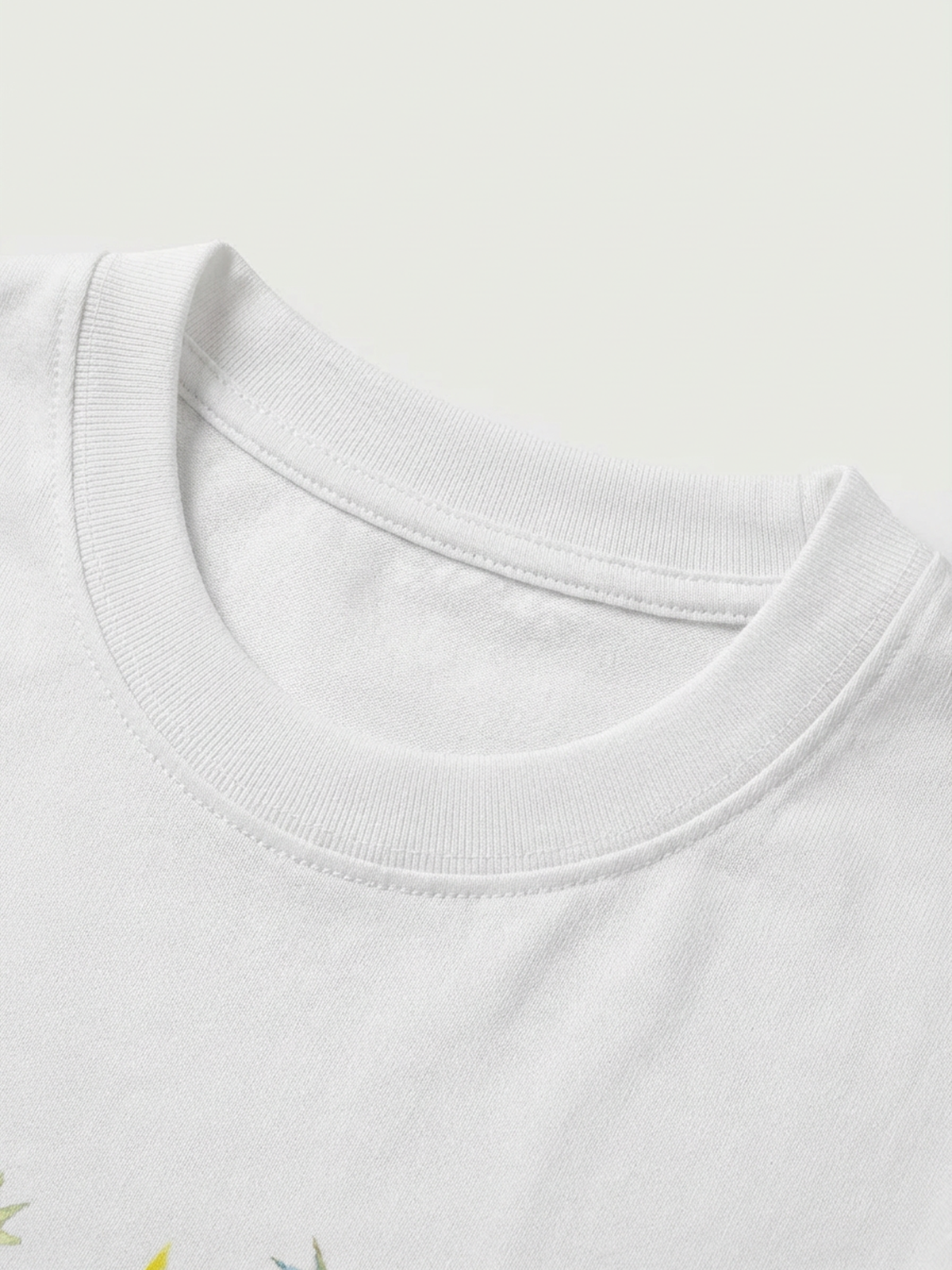 Co-ed Dorm Baggy Graphic Print Long Sleeve - White