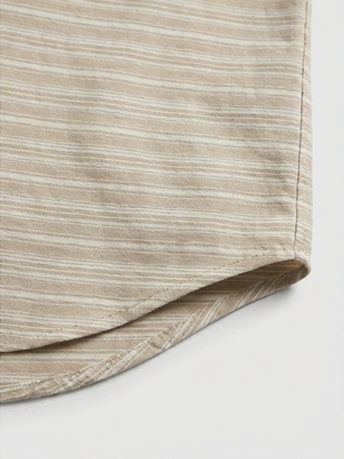 Co-ed Dorm Baggy Stripe Sleeveless Shirt - Khaki
