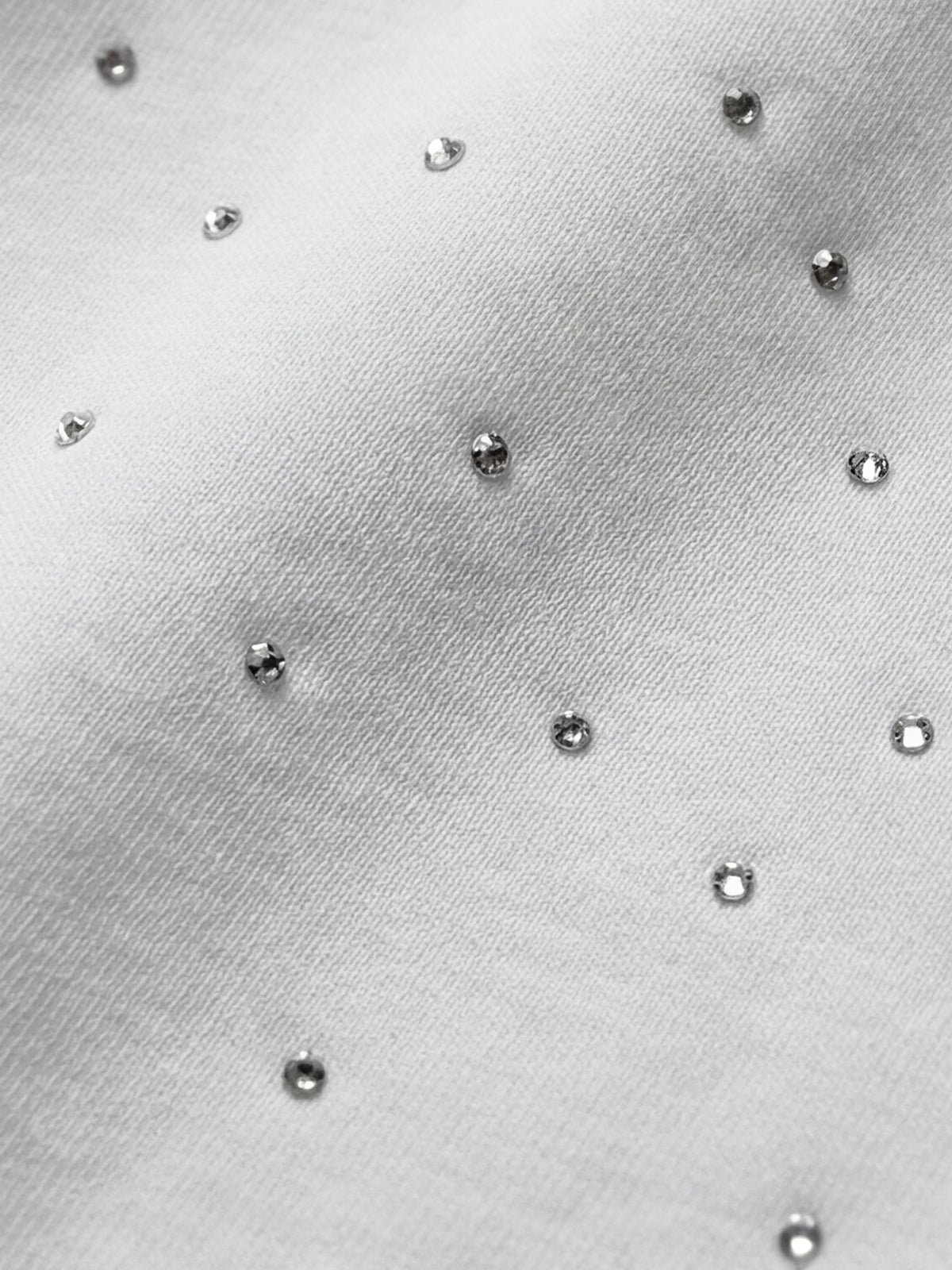 Co-ed Dorm Baggy Rhinestone Studded T-Shirt - White