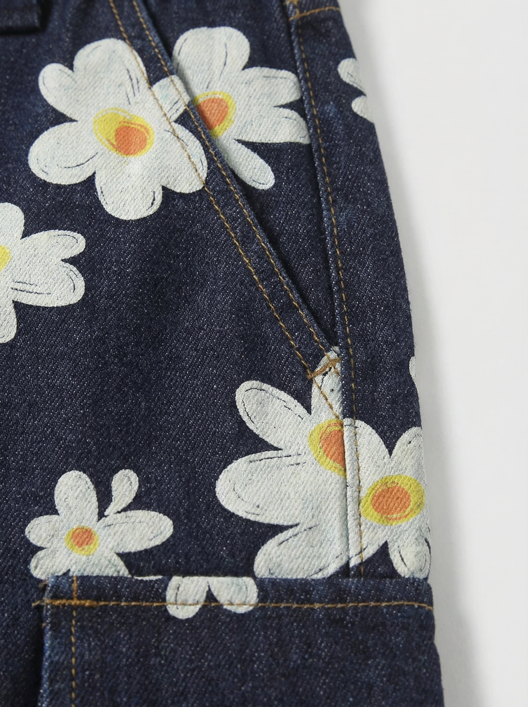 Brick Lane Wide-leg Floral Print Cargo Culottes - Navy