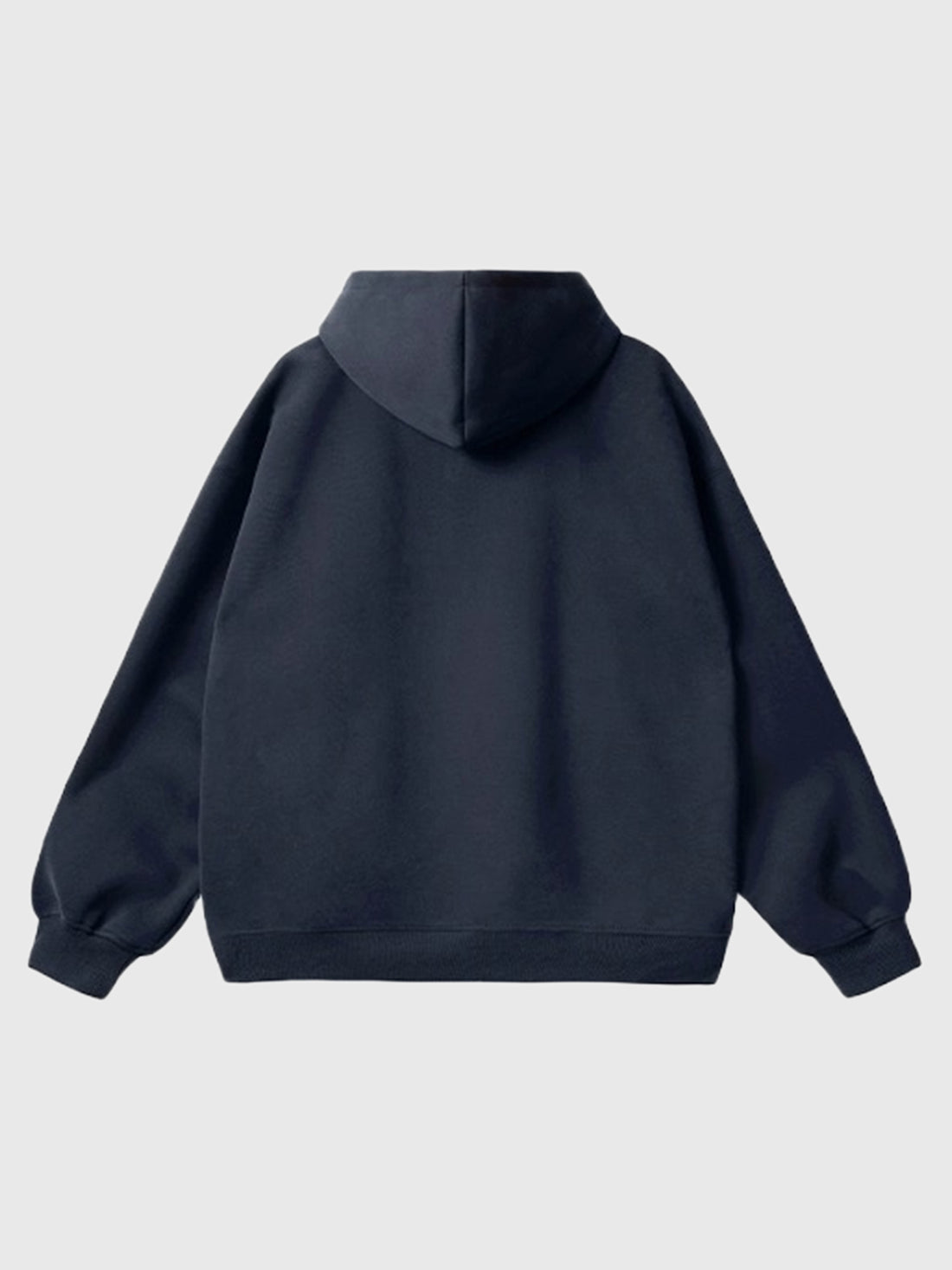Co-ed Dorm Baggy Zip-up Hoodie - Black