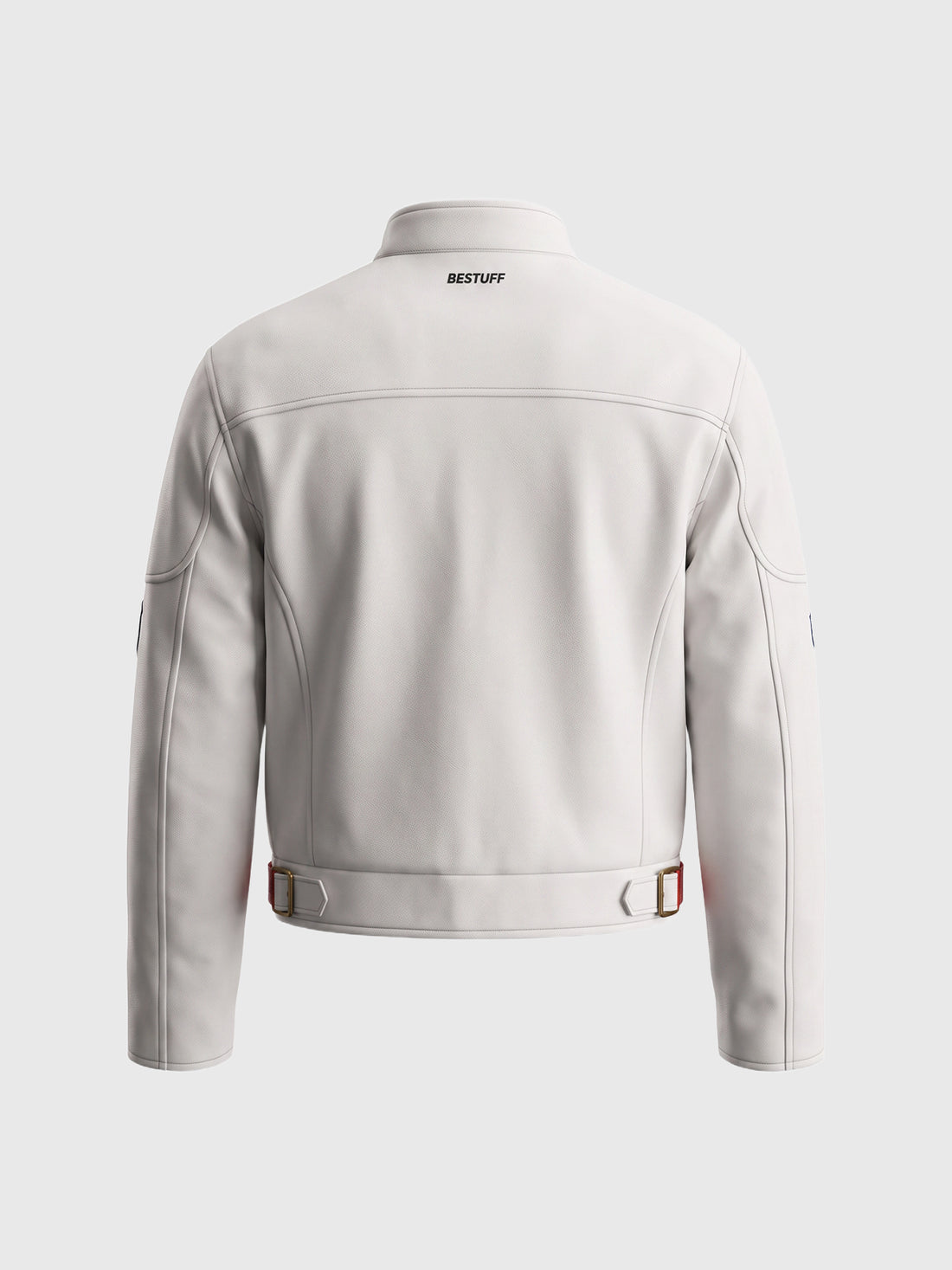 American Club Baggy Leather Racing Jacket - White