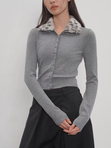 Brick Lane Ribbed Button-Down Long Sleeve Henley Tee - Grey