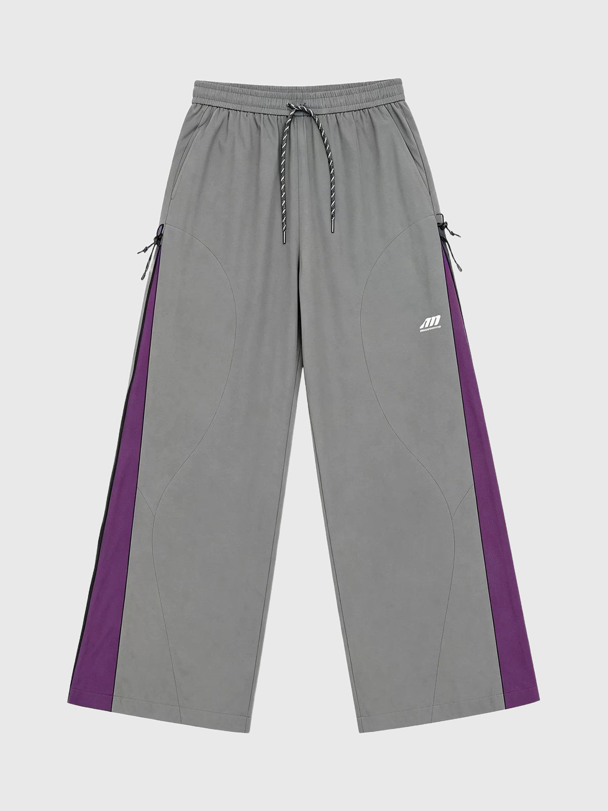 Weekday Outdoor Wide-leg Contrast Color Cargo Pants - Grey