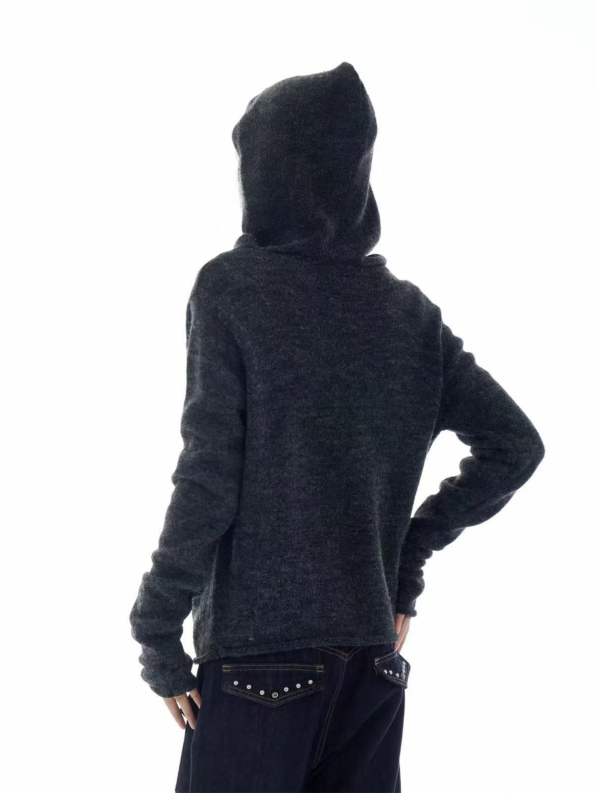 Brick Lane Graphic Print Long Sleeve Hoodie - Black