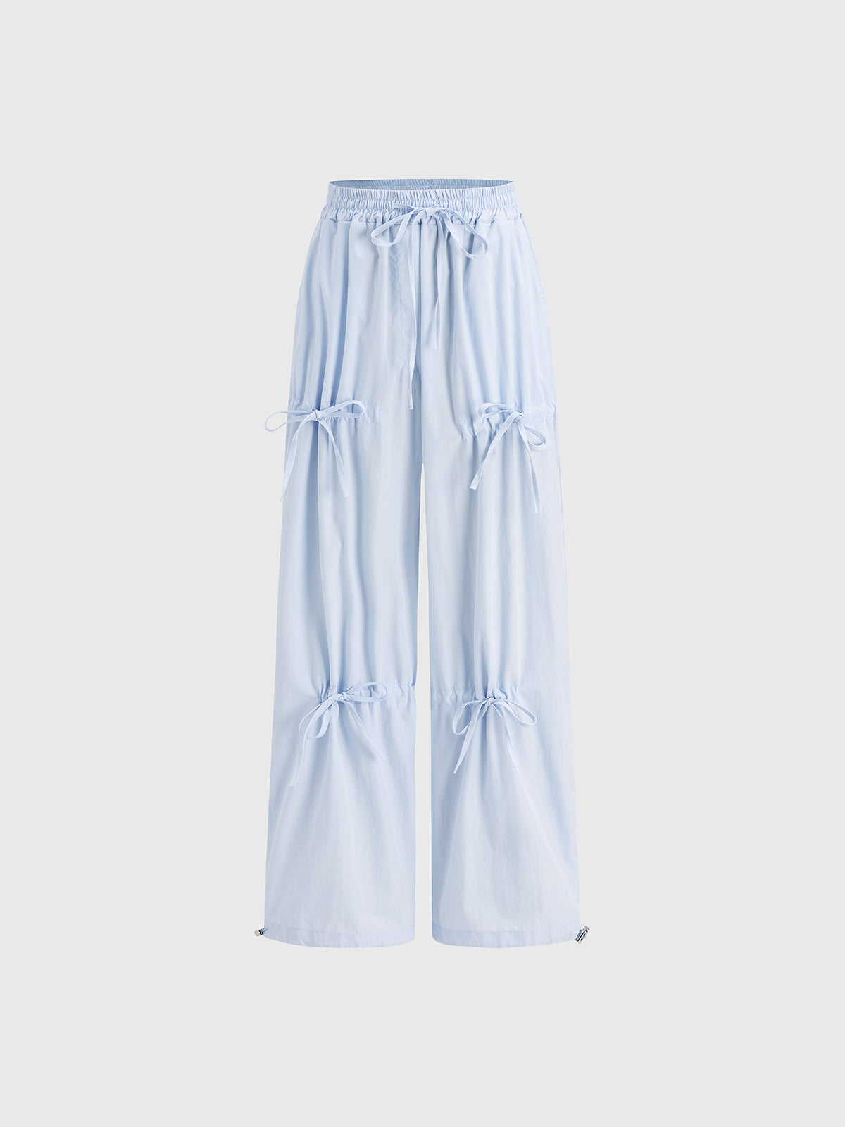 Idle Tab Bow Pants – Mist Blue