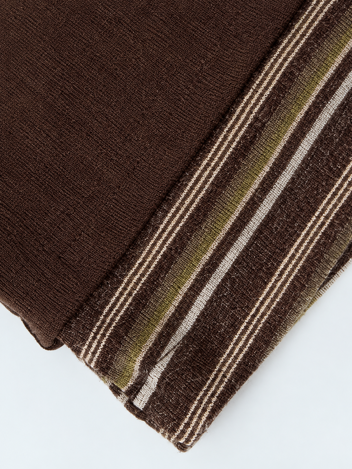 Brick Lane Semi-Sheer Distressed Knit Long Sleeve Top - Brown