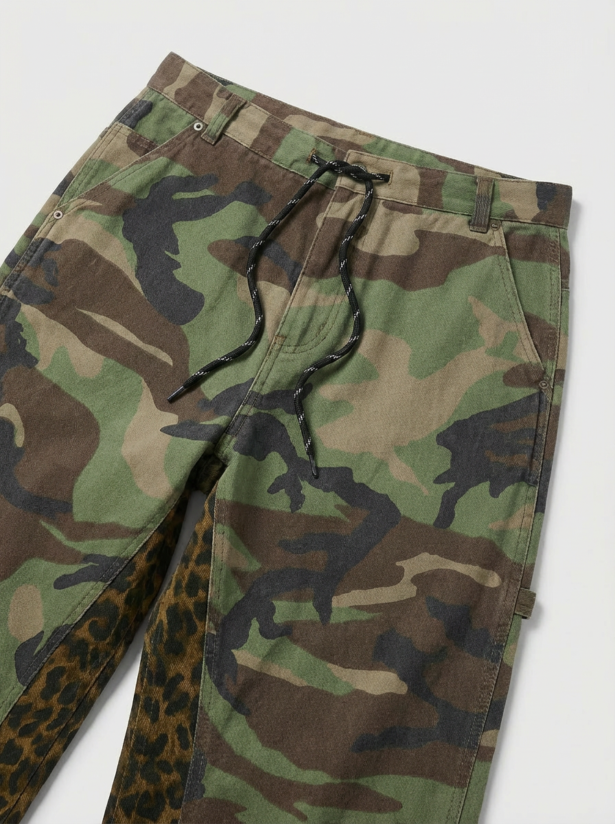 Wild Merge Cargo Pants - Camo Leopard
