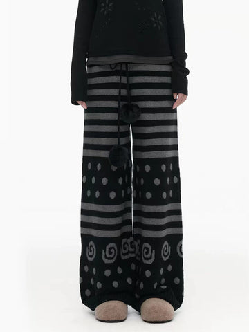 Weekday Outdoor Wide-leg Graphic Print Parachute Maxi Pants - Black