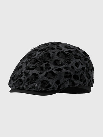 American Club Casual Jacquard Flat Cap - Black