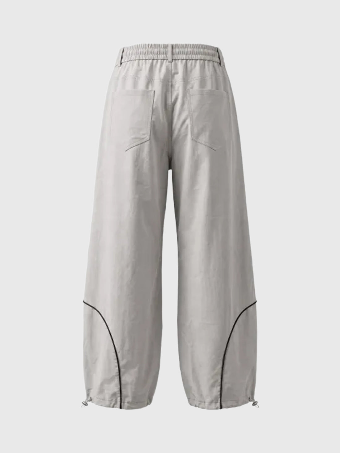 Weekday Outdoor Baggy Side-Stripe Windbreaker Track Pants - Grey