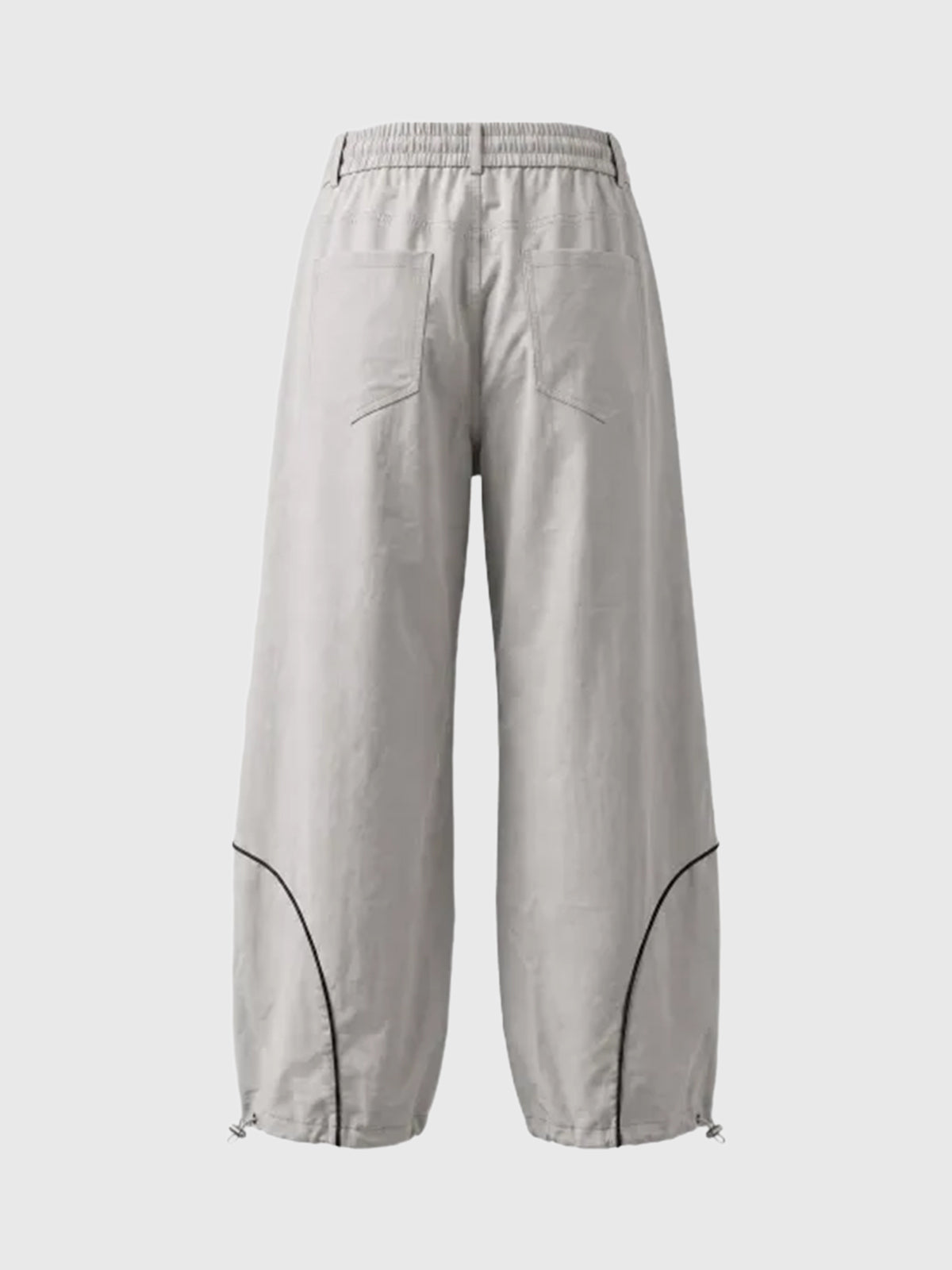 Weekday Outdoor Baggy Side-Stripe Windbreaker Track Pants - Grey